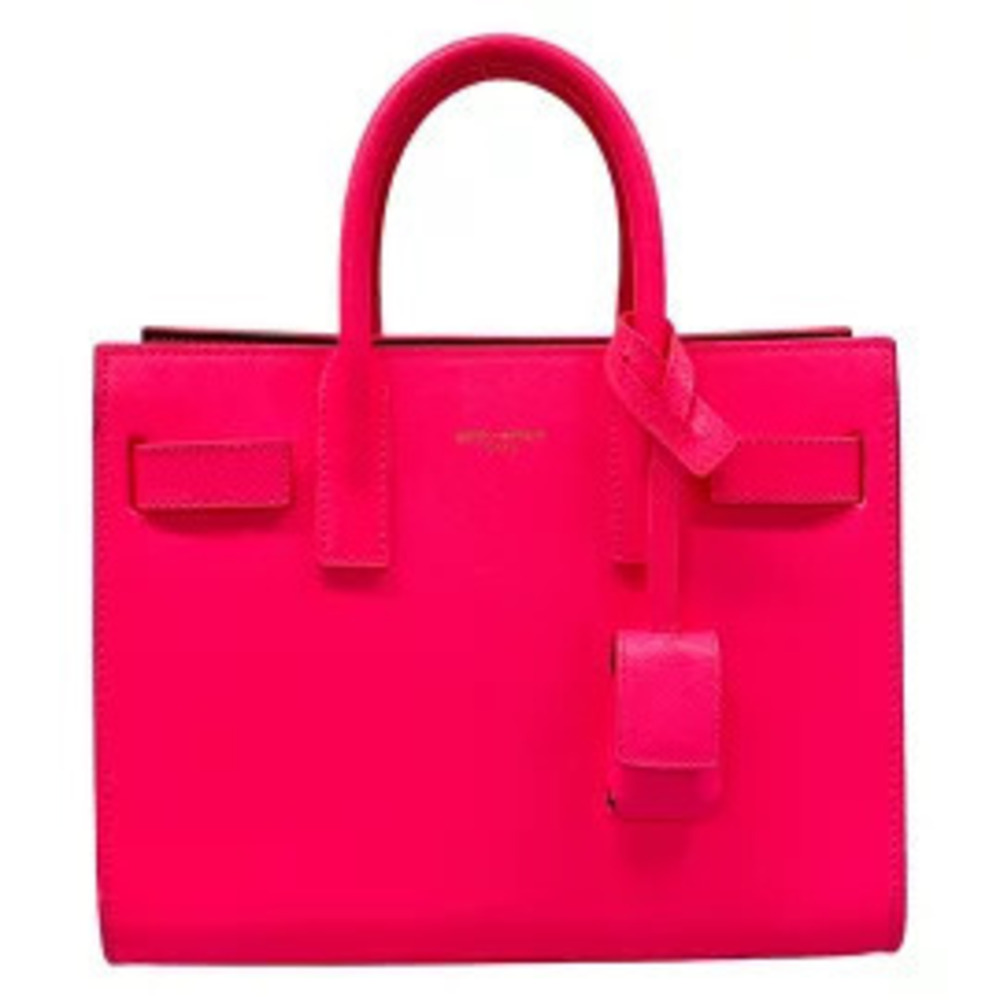SAINT LAURENT PARIS Sac de Jour Tote Bag Pink Leather